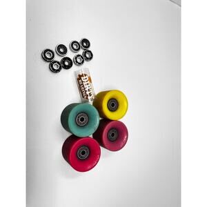 Penny Skateboards Aver Seven set of 4 used wheels and bearings